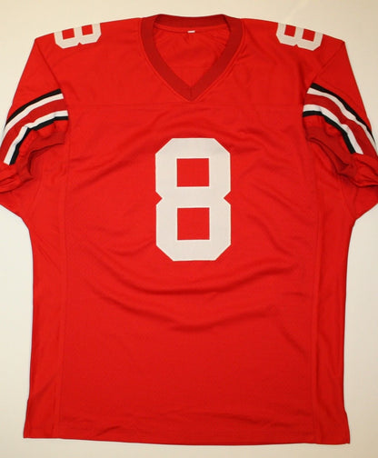 Devier Posey Signed Red Custom Football Jersey