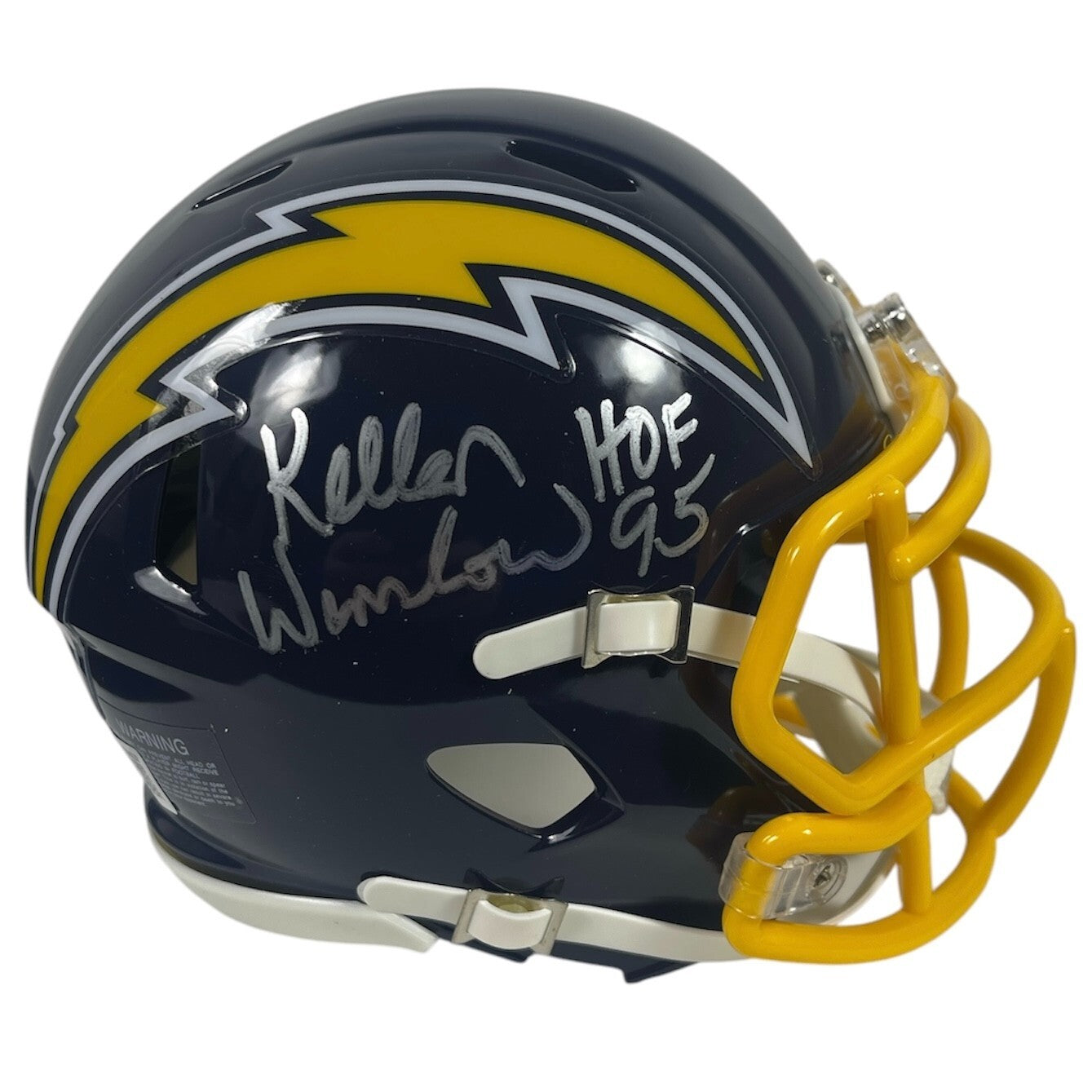 Kellen Winslow Sr. Signed San Diego Chargers Throwback Mini Helmet
