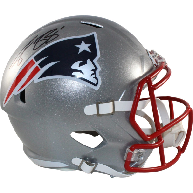 AJ Brown Signed New England Patriots Full Size Helmet