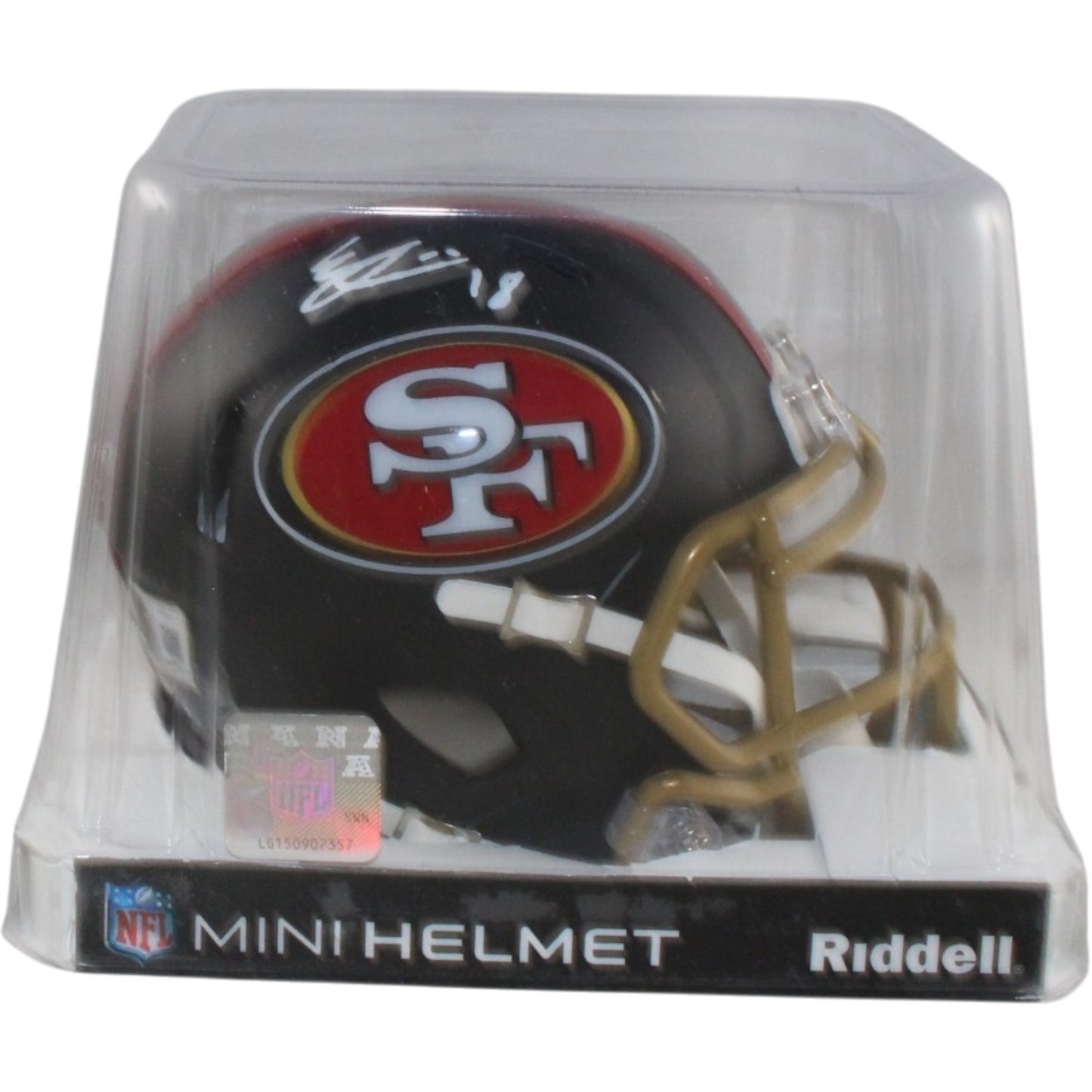 Eddie Pineiro Signed San Francisco 49ers Rivalries Mini Helmet