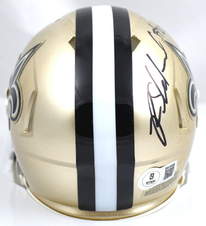 Rashid Shaheed Autographed New Orleans Saints Mini Helmet