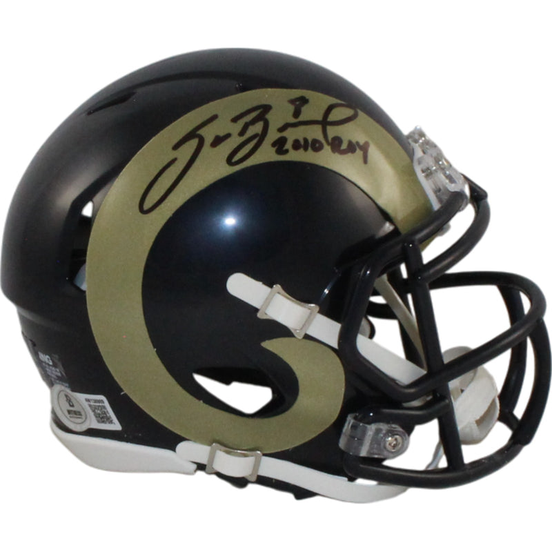 Sam Bradford Autographed St. Louis Rams Throwback Mini Helmet (2010 ROY)