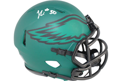 Jihaad Campbell Autographed Philadelphia Eagles Rave Mini Helmet