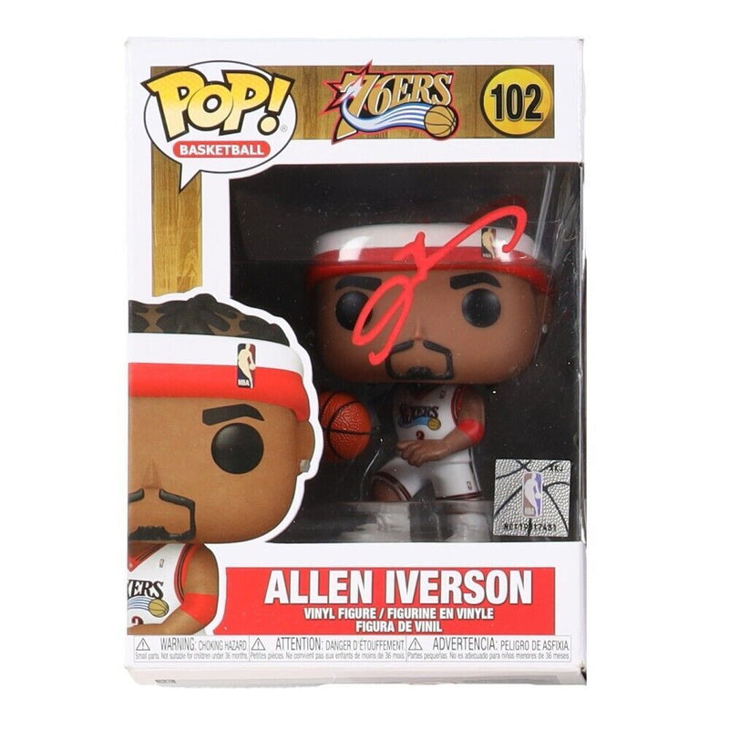 Allen Iverson Philadelphia 76ers Signed Funko Pop #102 JSA