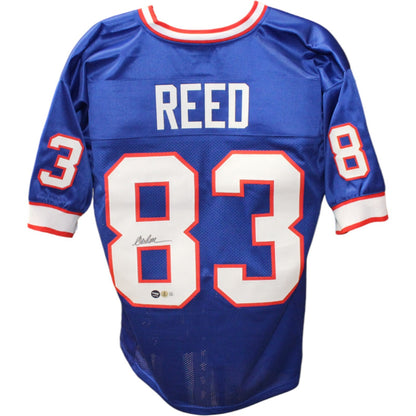 Andre Reed Autographed Pro Style Blue Jersey