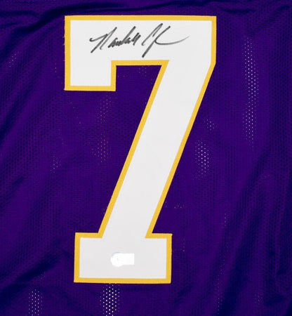 Randall Cunningham Signed Minnesota Vikings Custom Purple Jersey