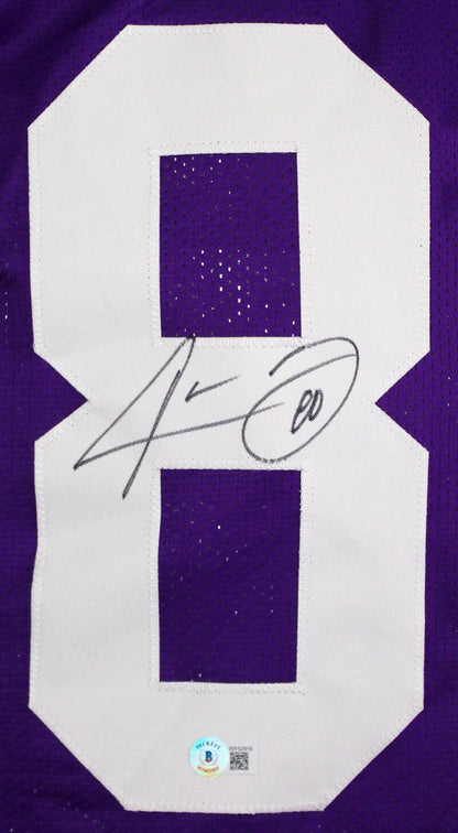 Jarvis Landry Signed Purple College Style Jersey