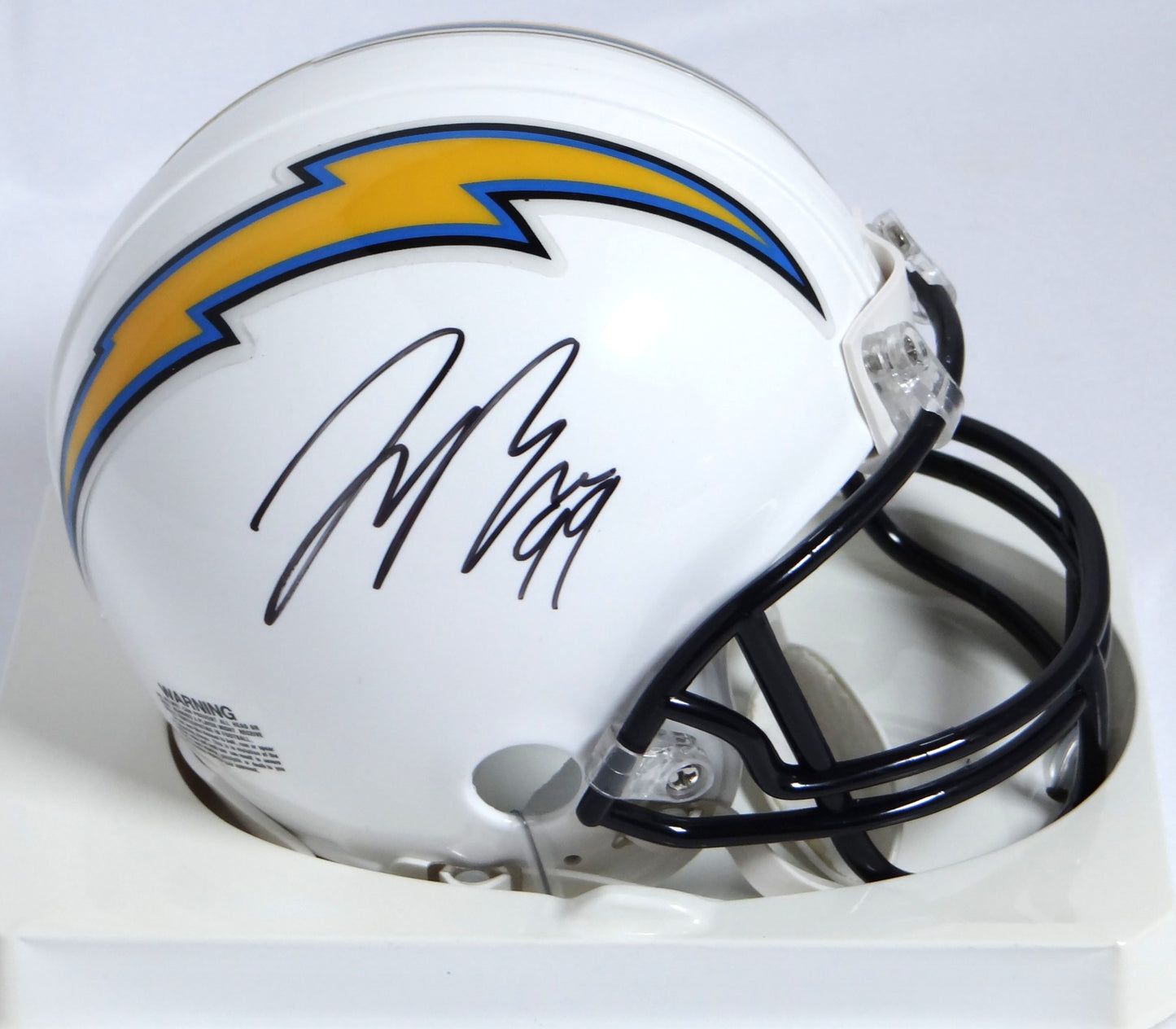 Joey Bosa Autographed Los Angeles Chargers Mini Helmet - Black