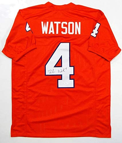Deshaun Watson Signed Orange Clemson Style Custom Jersey