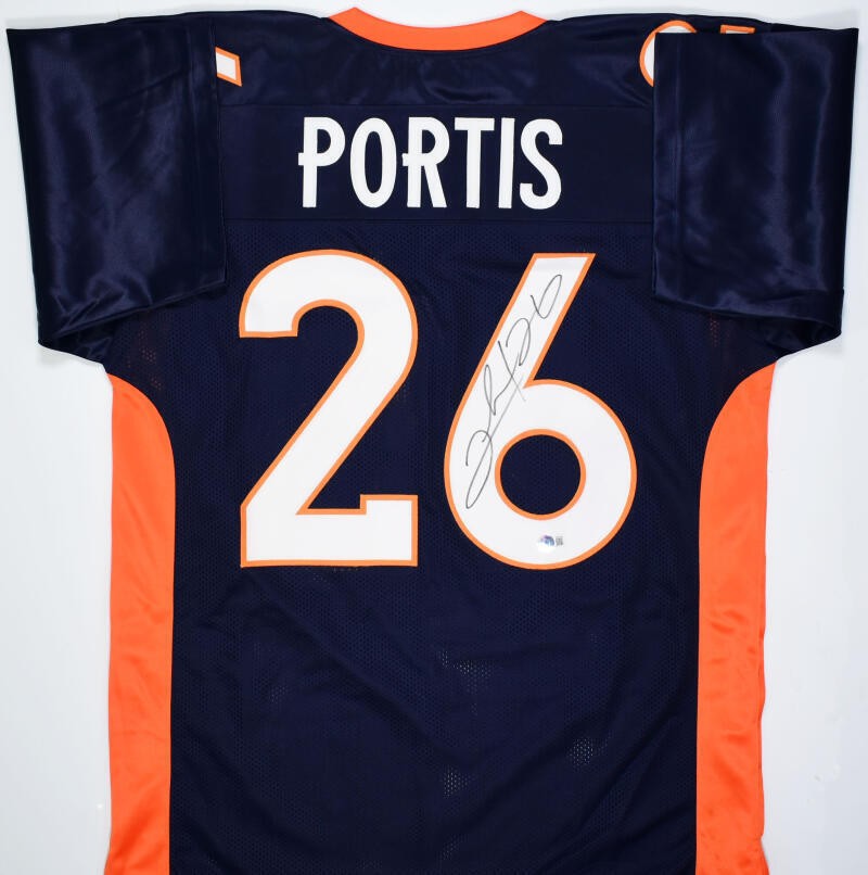 Clinton Portis Signed Blue Custom Jersey