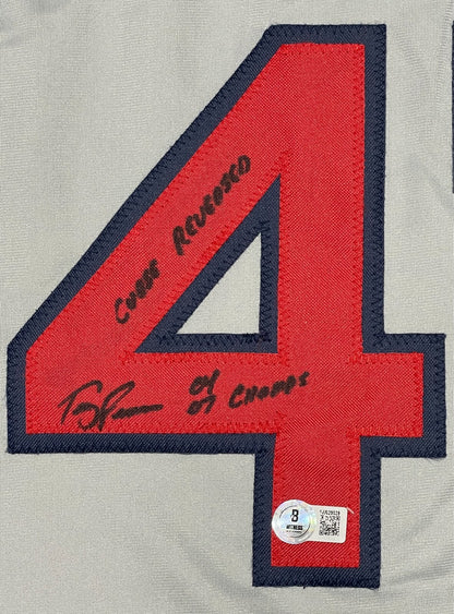 Terry Francona Signed Boston Red Sox Custom Jersey Beckett COA
