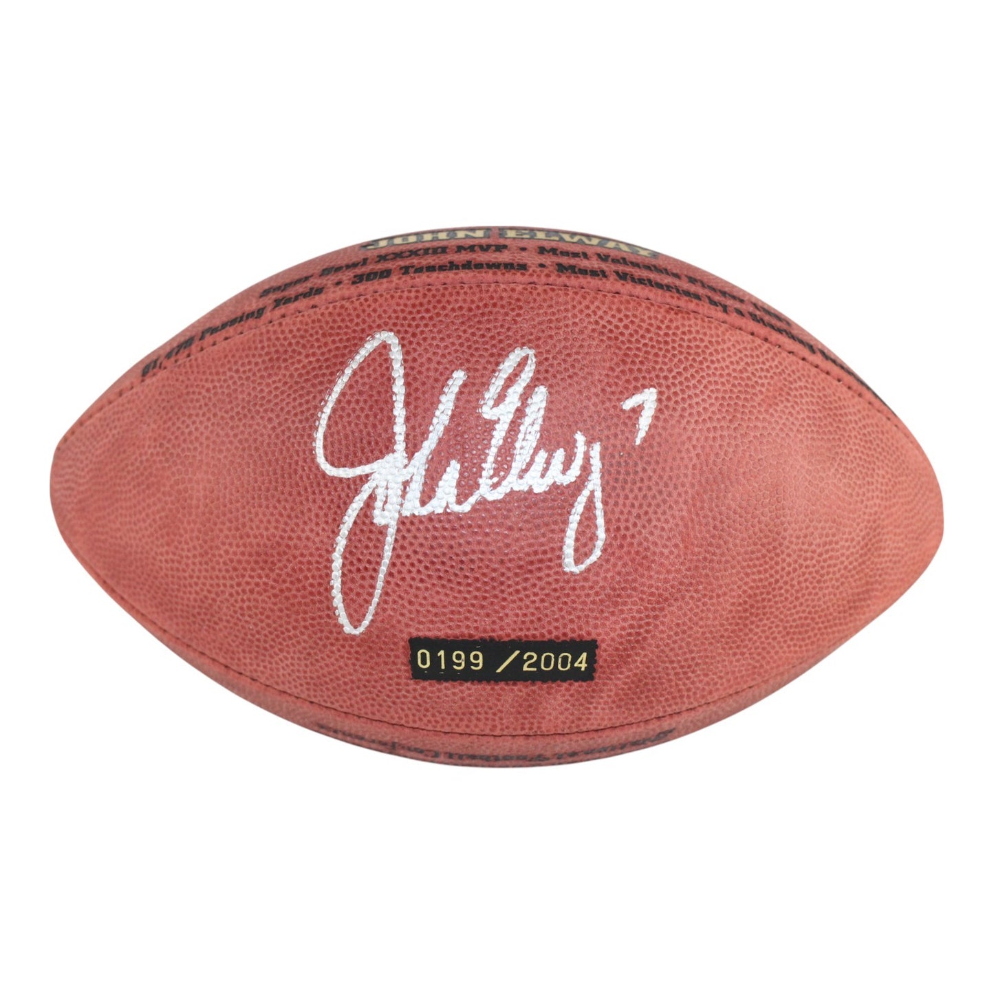 John Elway Signed Denver Broncos Hall of Fame Official Football BAS