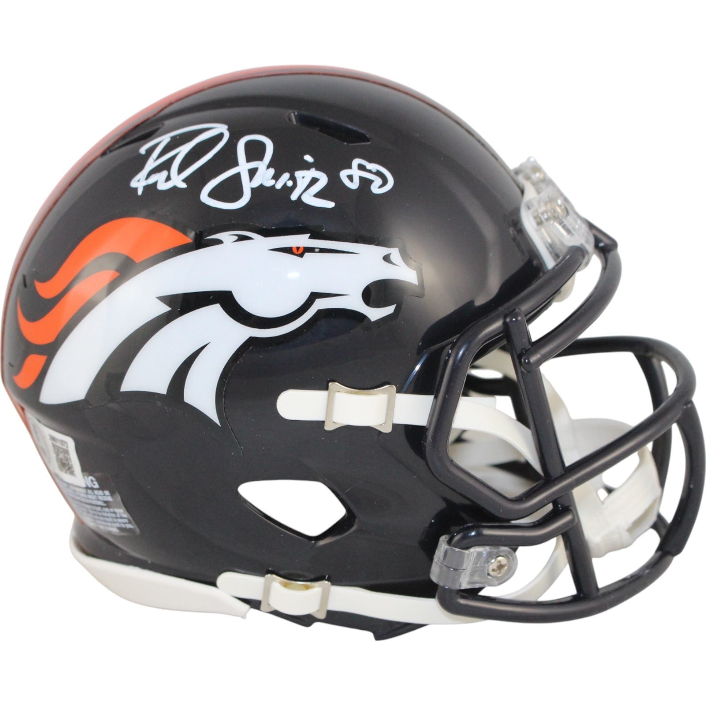 Rod Smith Denver Broncos Autographed Throwback Mini Helmet