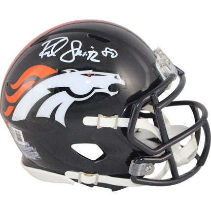 Rod Smith Denver Broncos Autographed Throwback Mini Helmet