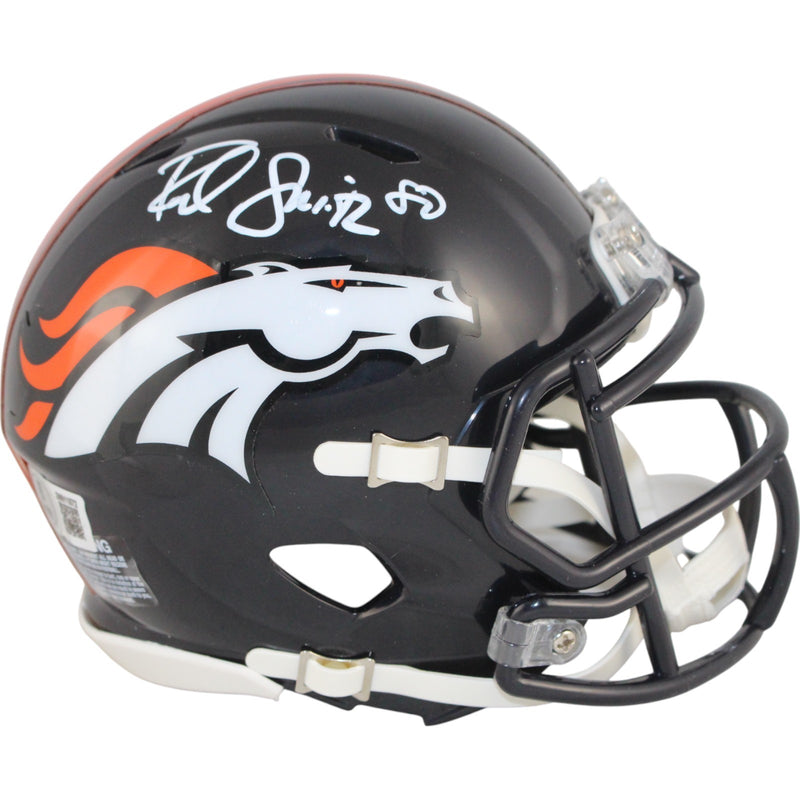 Rod Smith Denver Broncos Autographed Throwback Mini Helmet