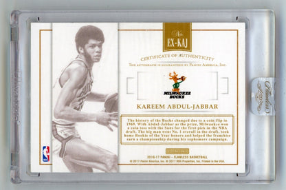 Kareem Abdul-Jabbar Signed 2016-17 Panini Flawless Platinum Excellence 1/1