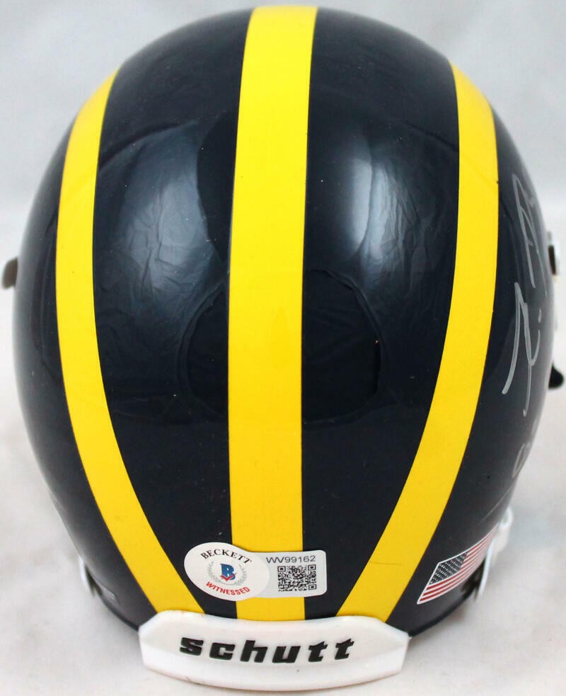 Kwity Paye Signed Michigan Wolverines Mini Helmet - "Go Blue"