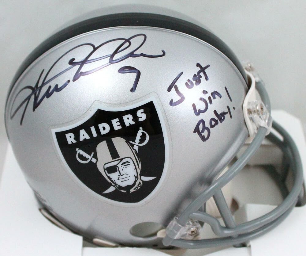 Shane Lechler Signed Oakland Raiders Mini Helmet Inscribed "Just Win Baby"