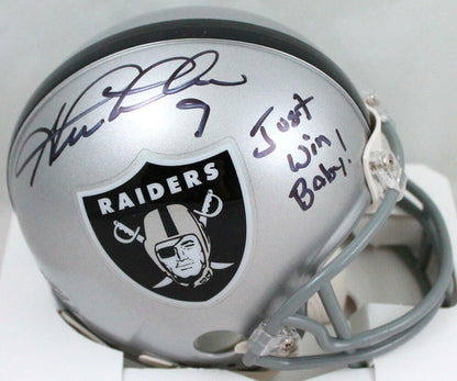 Shane Lechler Signed Oakland Raiders Mini Helmet Inscribed "Just Win Baby"