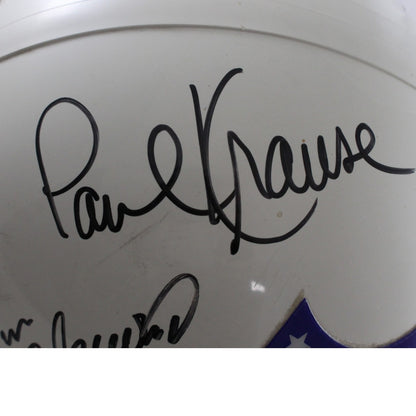 George Blanda, Paul Krause & Multi-Signed NFL Alumni Full Size 2-Bar Helmet