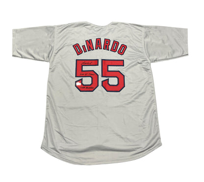 Lenny DiNardo Autographed Boston Red Sox Custom Jersey Inscribed