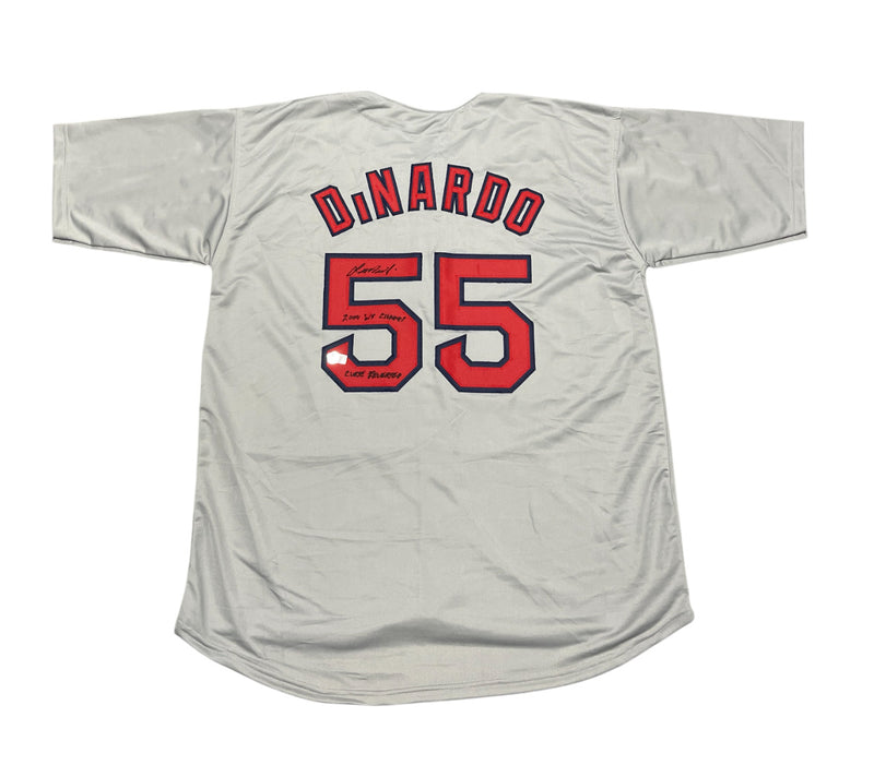 Lenny DiNardo Autographed Boston Red Sox Custom Jersey Inscribed