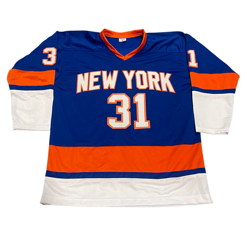 Billy Smith Signed New York Islanders Custom Jersey (3 Inscriptions)