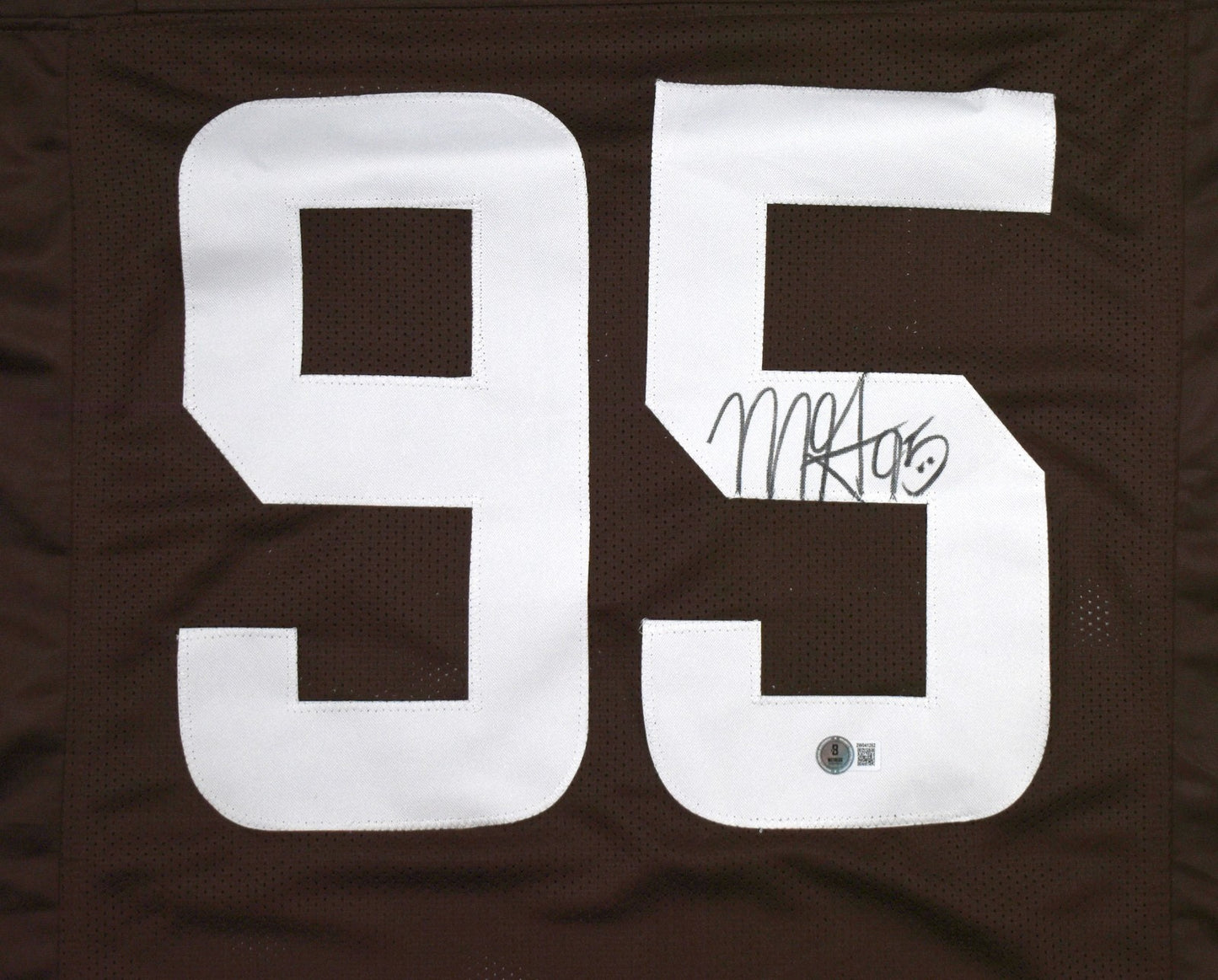 Myles Garrett Autographed Cleveland Browns Style Custom Jersey - Black