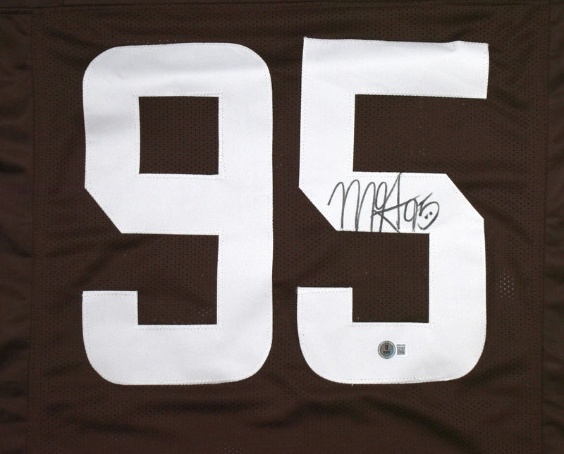 Myles Garrett Autographed Cleveland Browns Style Custom Jersey - Black