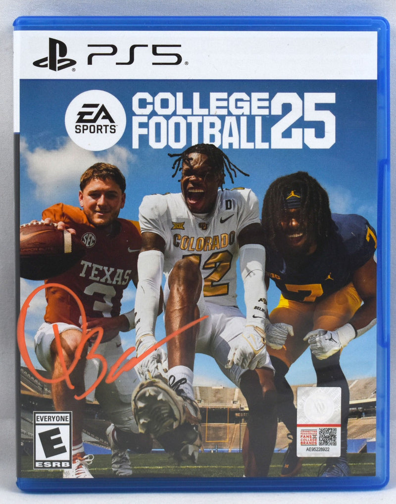 Quinn Ewers Signed Texas Longhorns College Football 25 PS5 Video Game