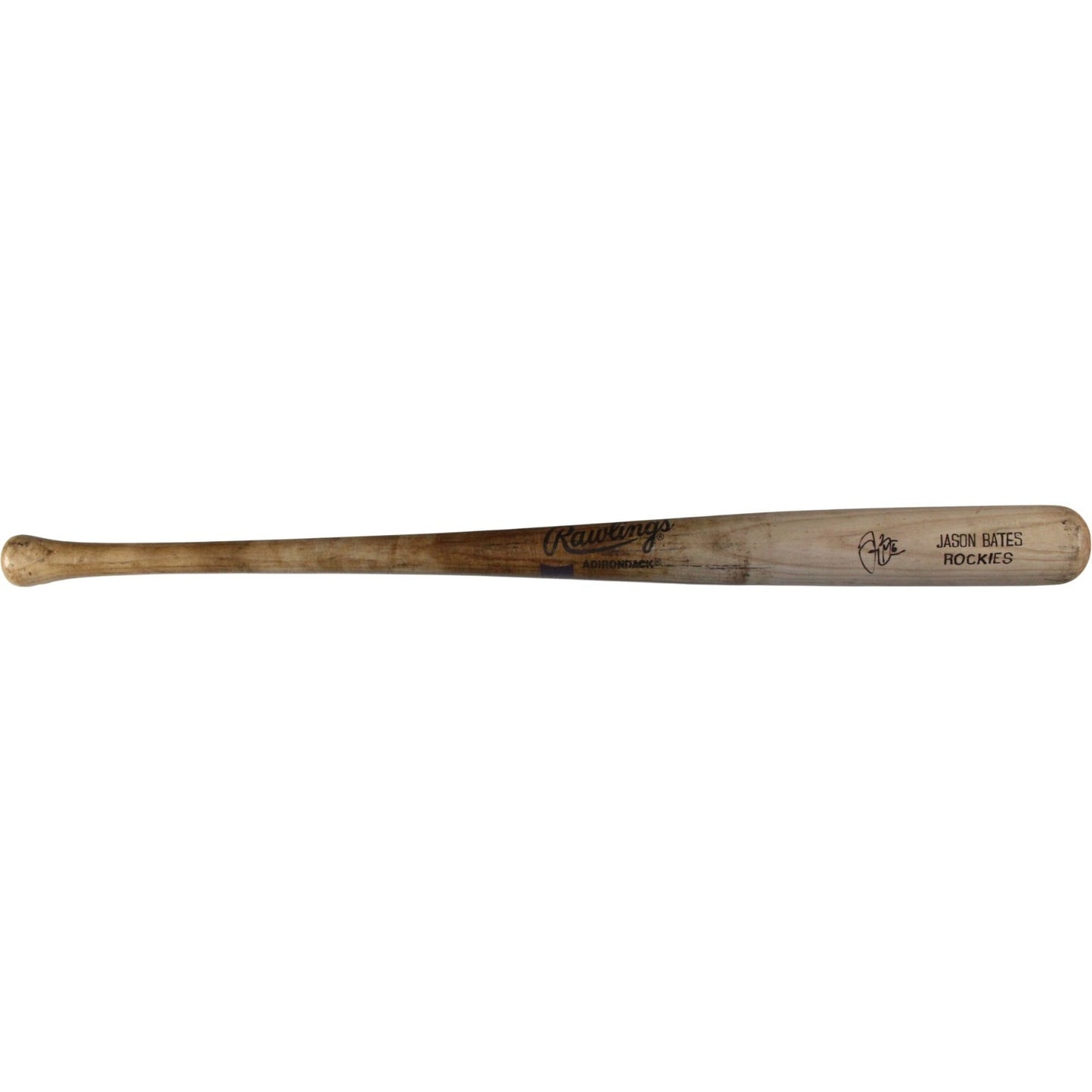 Jason Bates Signed Colorado Rockies Game Used Rawlings Baseball Bat