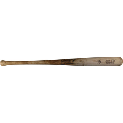 Jason Bates Signed Colorado Rockies Game Used Rawlings Baseball Bat