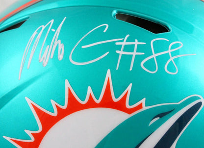 Mike Gesicki Autographed Miami Dolphins Flash Speed Authentic Helmet