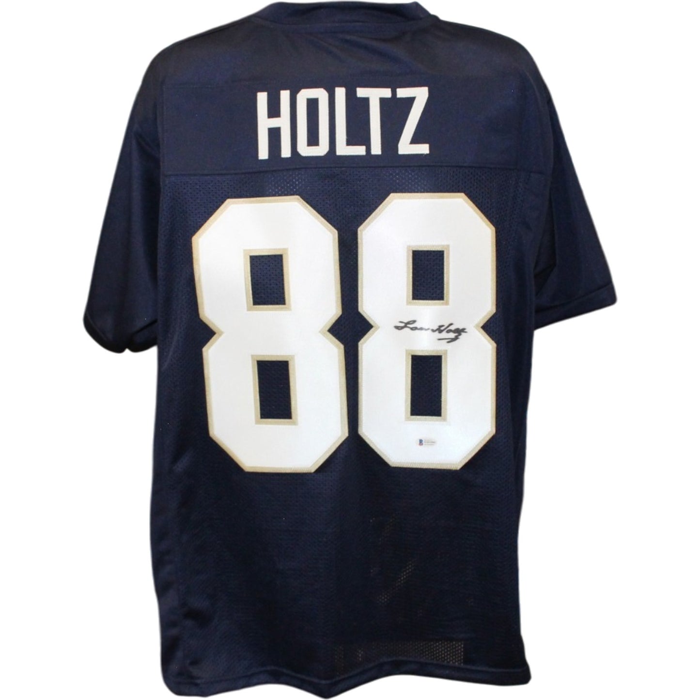 Lou Holtz Signed Blue Custom College Style Jersey