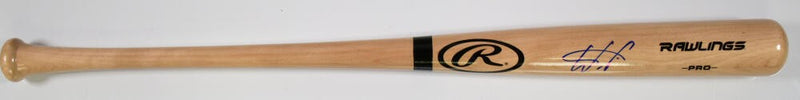 Wander Franco Autographed Rawlings Pro Blonde Baseball Bat