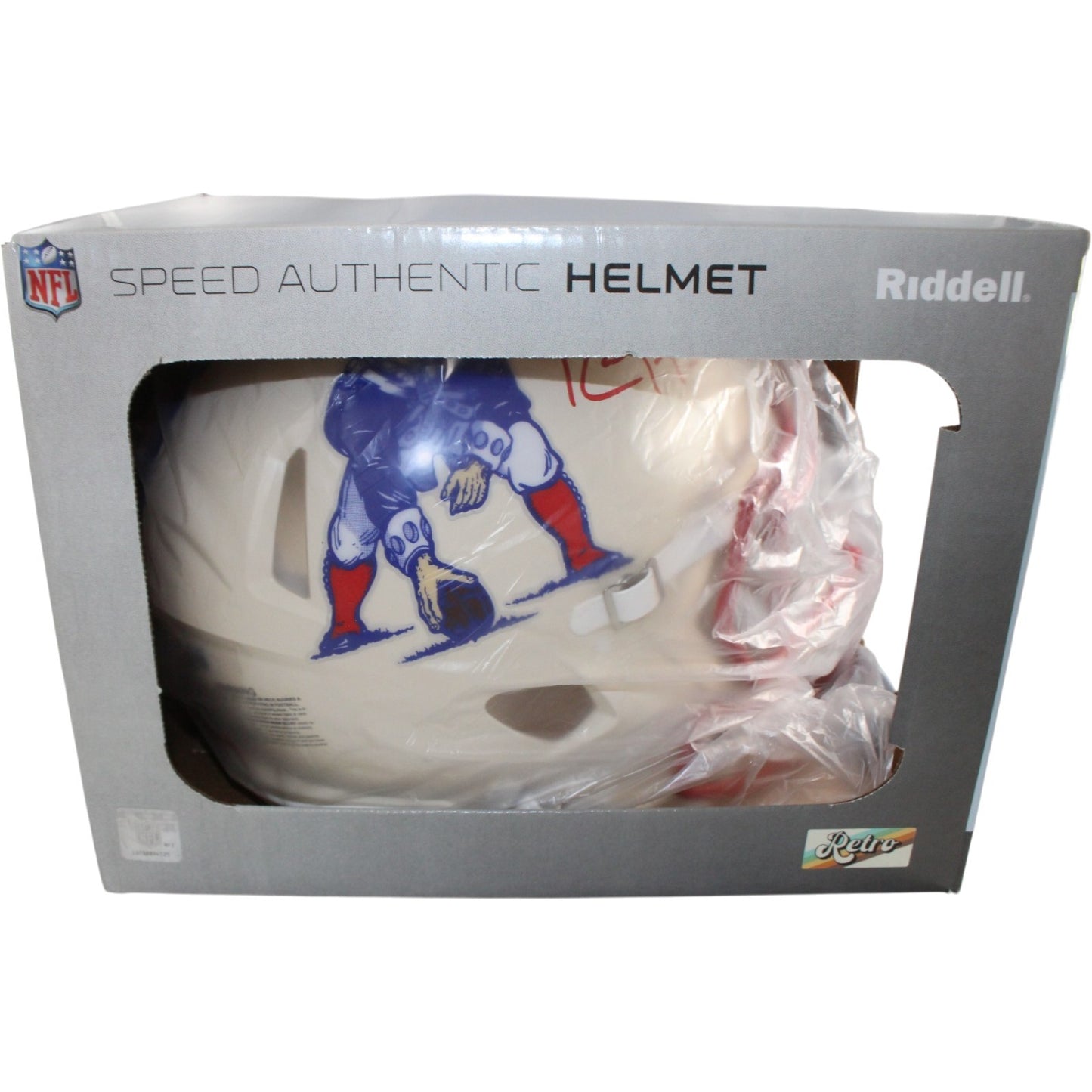 Randy Moss Autographed New England Patriots Full Size Authentic Retro Helmet