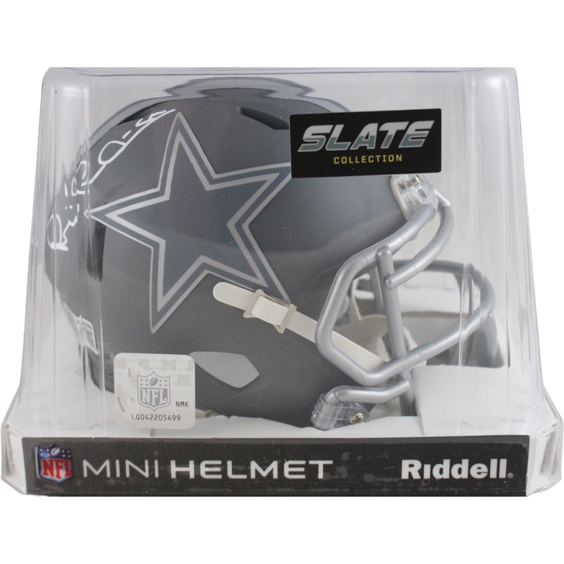 Michael Irvin Dallas Cowboys Autographed Slate Mini Helmet (Beckett COA)