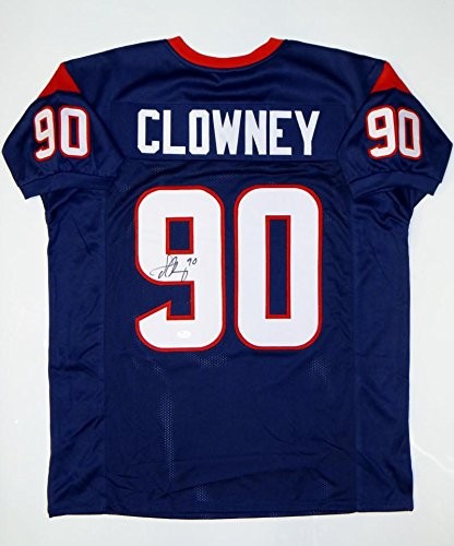 Jadeveon Clowney Autographed Blue Custom Jersey