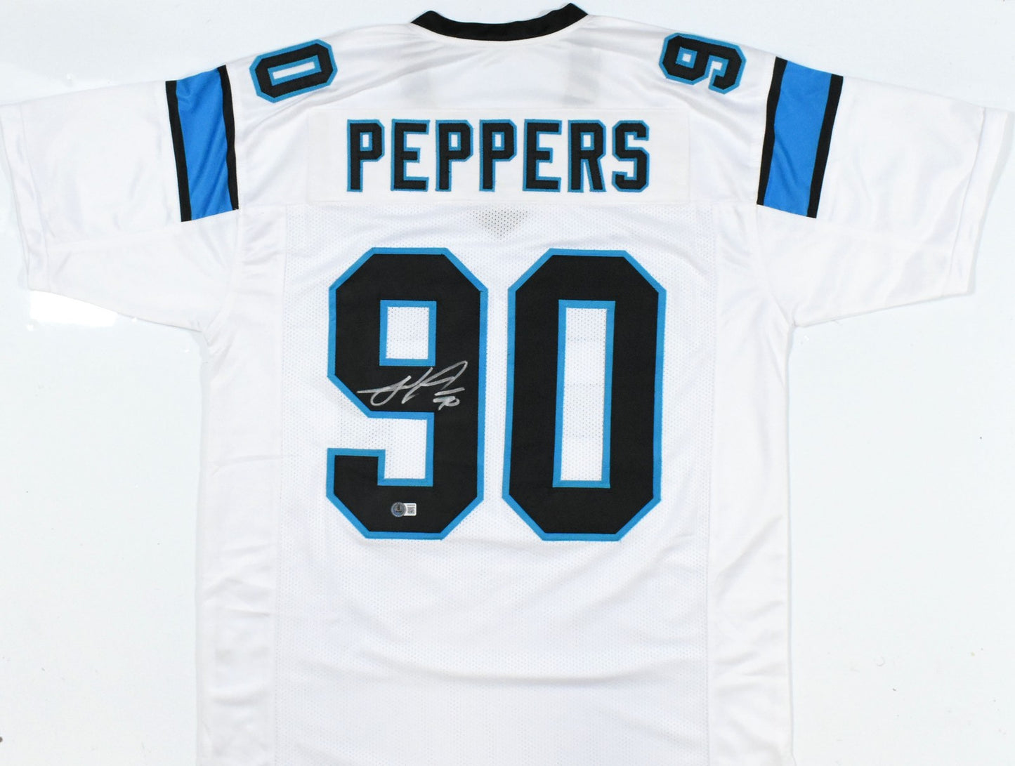 Julius Peppers Autographed Carolina Panthers White Custom Jersey