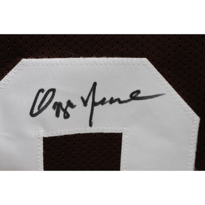 Ozzie Newsome Signed Pro Style Brown Jersey (HOF Inscription)