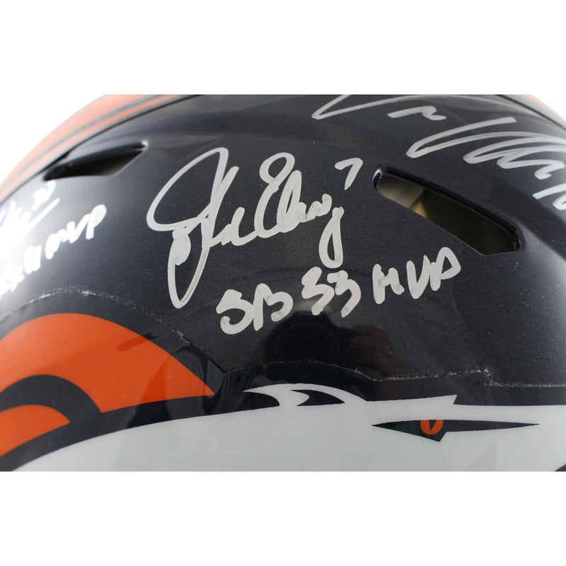 John Elway, Terrell Davis & Von Miller Signed Denver Broncos Full Size Helmet
