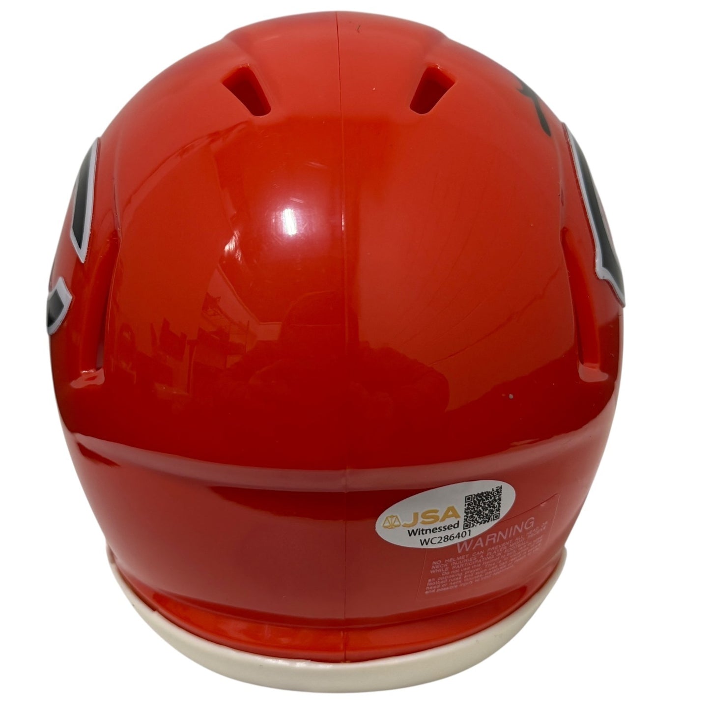 Lance Briggs Signed Chicago Bears Alternate Orange Mini Helmet (JSA)