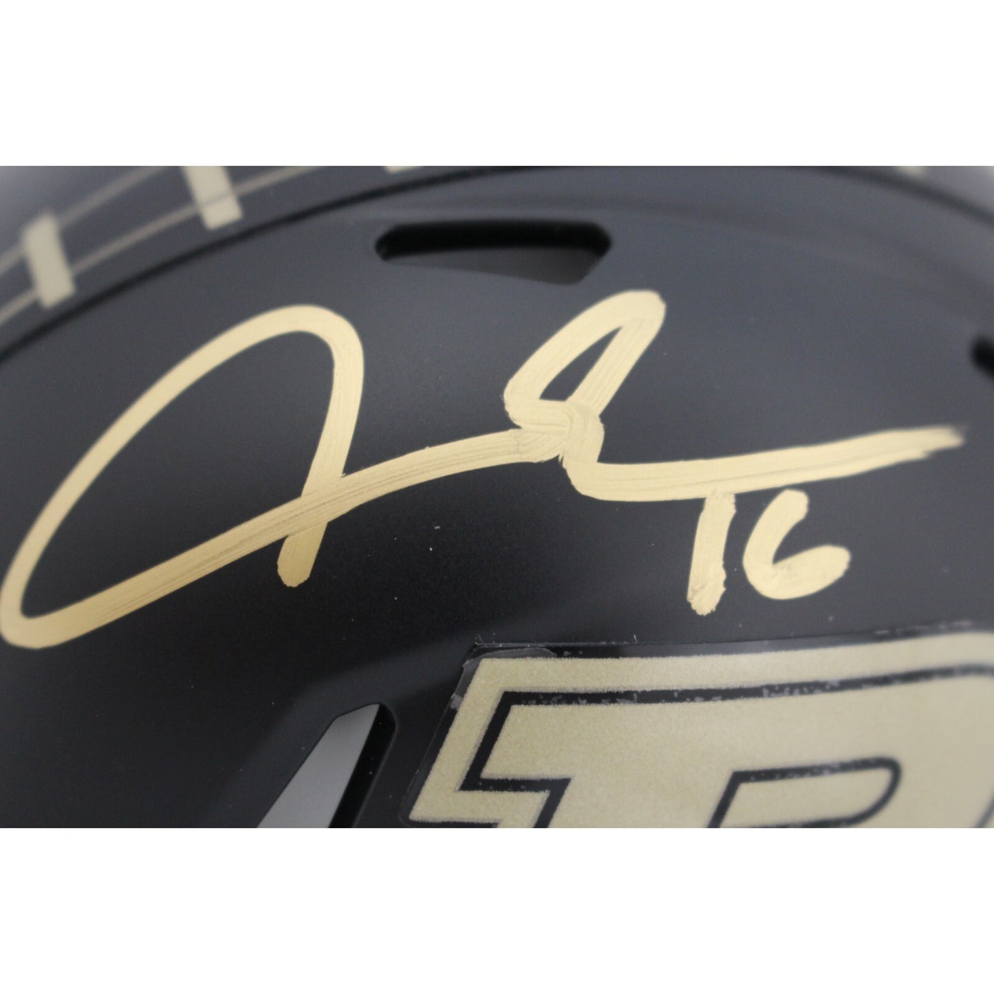 Aidan O'Connell Autographed Purdue Boilermakers Black Mini Helmet