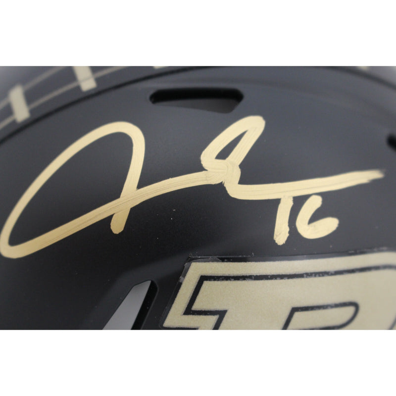 Aidan O'Connell Autographed Purdue Boilermakers Black Mini Helmet