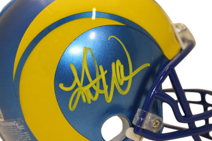 Kurt Warner Signed St. Louis Rams VSR4 Mini Helmet Beckett