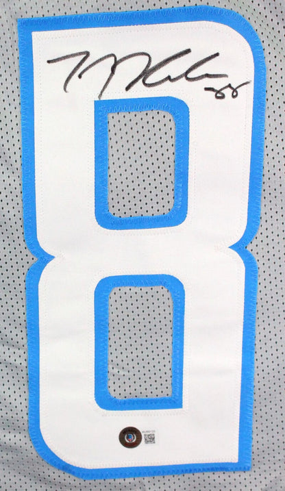 T.J. Hockenson Autographed Detroit Lions Custom Grey Jersey