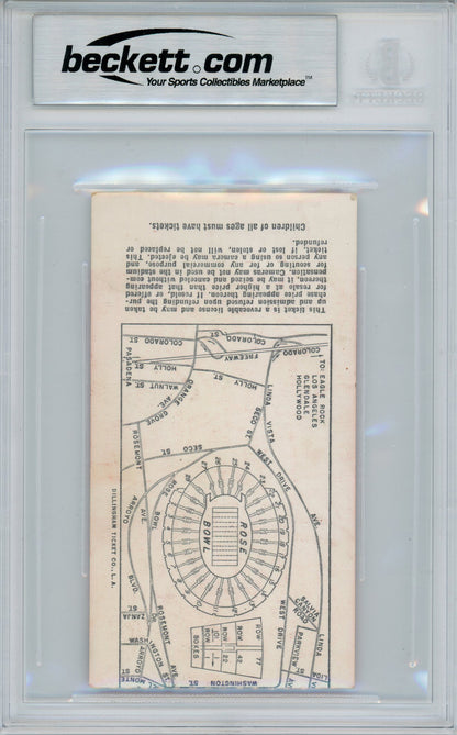 O.J. Simpson Autographed 1968 Rose Bowl Ticket Stub (BAS Slabbed)