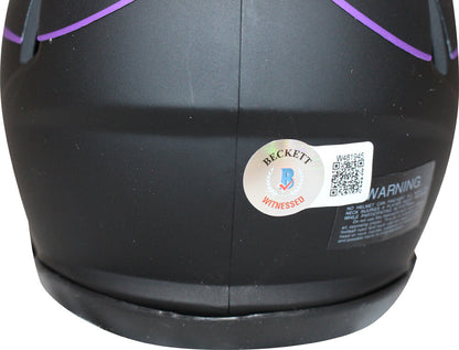 Randy Moss Signed Minnesota Vikings Eclipse Mini Helmet (Beckett BAS)