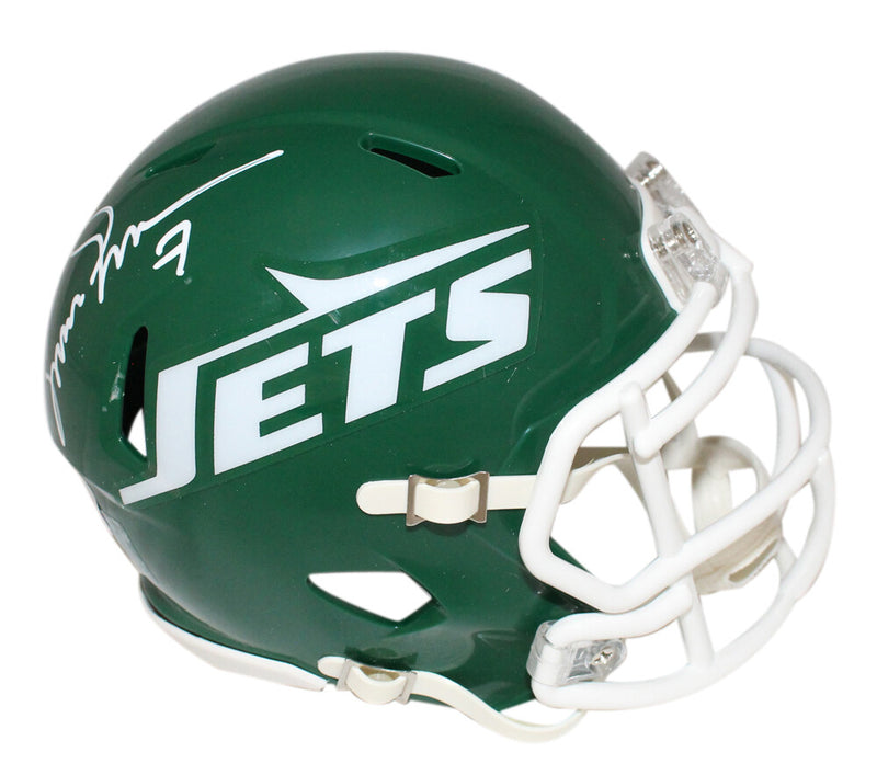 Boomer Esiason Signed New York Jets Throwback Speed Mini Helmet Beckett
