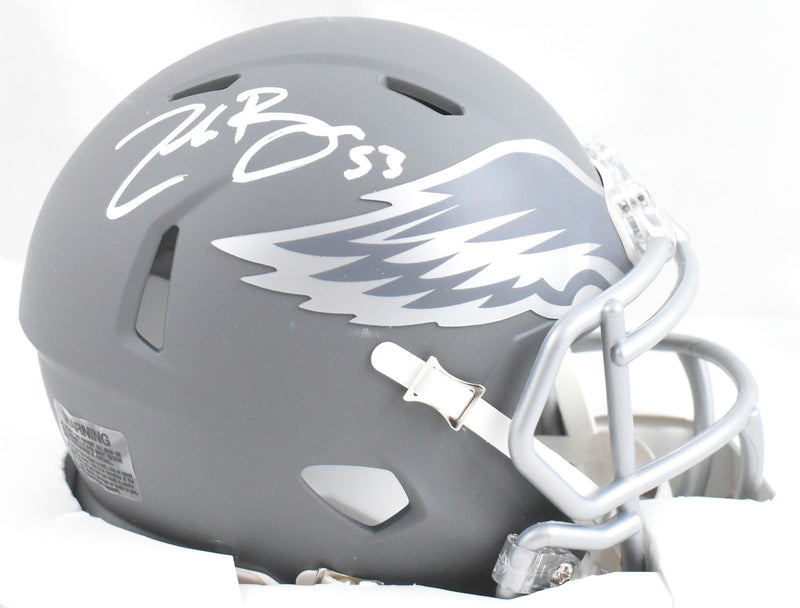 Zack Baun Signed Philadelphia Eagles Slate Speed Mini Helmet